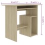 Escritorio madera contrachapada color roble Sonoma 80x45x74 cm de vidaXL, Escritorios - Ref: Foro24-801367, Precio: 61,95 €, ...