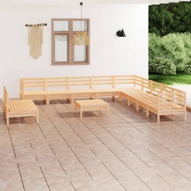 Gartenmöbel-Set 12-teilig aus massivem Kiefernholz von vidaXL, Gartensets - Ref: Foro24-3083149, Preis: 522,99 €, Rabatt: %