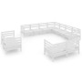 Garden furniture set 11 pieces solid white pine wood by vidaXL, Garden sets - Ref: Foro24-3083215, Price: 645,69 €, Discount: %