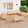 Juego de muebles de jardín 11 piezas madera maciza de pino de vidaXL, Conjuntos de jardín - Ref: Foro24-3083214, Precio: 565,...