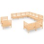 Gartenmöbel-Set 11-teilig aus massivem Kiefernholz von vidaXL, Gartensets - Ref: Foro24-3083214, Preis: 565,63 €, Rabatt: %