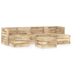 Gartenmöbel-Set 7-teilig grün imprägniertes Kiefernholz von vidaXL, Gartensets - Ref: Foro24-3068077, Preis: 490,73 €, Rabatt: %