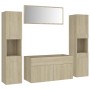 Juego de muebles de baño madera de ingeniería roble Sonoma de vidaXL, Muebles de baño - Ref: Foro24-3071066, Precio: 236,99 €...