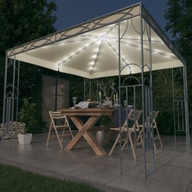 Gazebo with LED strip lights 300x300 cm cream by vidaXL, Tents and gazebos - Ref: Foro24-3070338, Price: 304,99 €, Discount: %