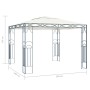 Pavillon mit LED-Lichtbändern 300x300 cm creme von vidaXL, Zelte und Pavillons - Ref: Foro24-3070338, Preis: 305,51 €, Rabatt: %