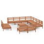 Gartenmöbel-Set 12-teilig aus massivem honigbraunem Kiefernholz von vidaXL, Gartensets - Ref: Foro24-3083162, Preis: 538,98 €...