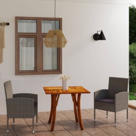 Juego de comedor para jardín 3 piezas gris antracita de vidaXL, Conjuntos de jardín - Ref: Foro24-3071914, Precio: 249,99 €, ...