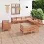 Garden furniture set 11 pieces solid honey brown pine wood by vidaXL, Garden sets - Ref: Foro24-3083217, Price: 595,74 €, Dis...