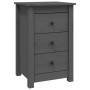 Bedside tables 2 units solid pine wood gray 40x35x61.5 cm by vidaXL, Nightstands - Ref: Foro24-813704, Price: 173,03 €, Disco...