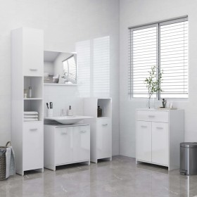 Glossy White 4-Piece Bathroom Furniture Set by vidaXL, Bathroom furniture - Ref: Foro24-3071717, Price: 252,49 €, Discount: %