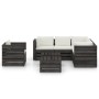 8-piece garden furniture with gray impregnated wood cushions by vidaXL, Garden sets - Ref: Foro24-3068494, Price: 799,99 €, D...