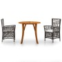 Brown 3-piece garden dining set by vidaXL, Garden sets - Ref: Foro24-3071754, Price: 397,12 €, Discount: %