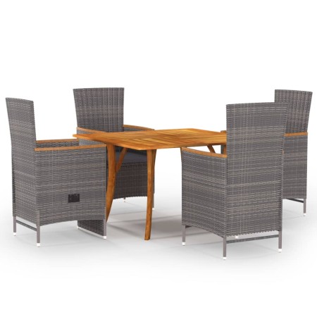 Juego de comedor de jardín 5 piezas gris de vidaXL, Conjuntos de jardín - Ref: Foro24-3071956, Precio: 780,40 €, Descuento: %