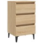 Bedside tables 2 pcs metal legs Sonoma oak 40x35x69 cm by vidaXL, Nightstands - Ref: Foro24-805912, Price: 109,64 €, Discount: %