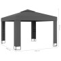 Gazebo with double roof and anthracite LED light strip 3x3 m by vidaXL, Tents and gazebos - Ref: Foro24-3070304, Price: 272,1...