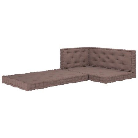 Cushions for floor pallets 4 units taupe gray cotton by vidaXL, Cushions for chairs and sofas - Ref: Foro24-3068616, Price: 1...