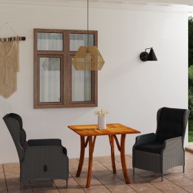 Light gray 3-piece garden dining set by vidaXL, Garden sets - Ref: Foro24-3071920, Price: 717,99 €, Discount: %