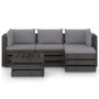 5-piece garden furniture with gray impregnated wood cushions by vidaXL, Garden sets - Ref: Foro24-3068241, Price: 464,99 €, D...