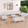 Gartenmöbel-Set 13-teilig aus massivem weißem Kiefernholz von vidaXL, Gartensets - Ref: Foro24-3083230, Preis: 555,29 €, Raba...