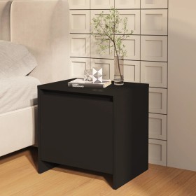 Black engineered wood nightstand 45x34x44.5 cm by vidaXL, Nightstands - Ref: Foro24-809865, Price: 45,99 €, Discount: %