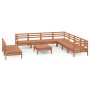 Garden furniture set 10 pieces solid honey brown pine wood by vidaXL, Garden sets - Ref: Foro24-3083132, Price: 500,87 €, Dis...