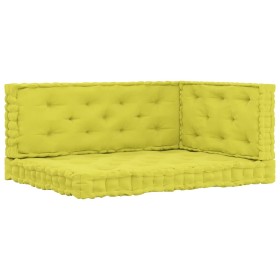 Cushions for floor pallets 3 units apple green cotton by vidaXL, Cushions for chairs and sofas - Ref: Foro24-3068627, Price: ...