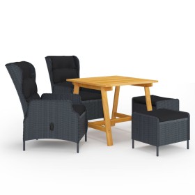 Dark Gray 5-Piece Garden Dining Set by vidaXL, Garden sets - Ref: Foro24-3068728, Price: 996,99 €, Discount: %