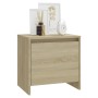 Mesita noche 2 uds madera ingeniería roble Sonoma 45x34x44,5 cm de vidaXL, Mesitas de noche - Ref: Foro24-809870, Precio: 56,...