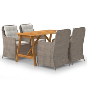 Brown 5-piece garden dining set by vidaXL, Garden sets - Ref: Foro24-3068771, Price: 738,28 €, Discount: %