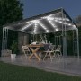 Cenador con tira de luces LED 400x300 cm gris antracita de vidaXL, Carpas y cenadores - Ref: Foro24-3070341, Precio: 290,21 €...