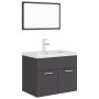 Gray engineered wood bathroom furniture set by vidaXL, Bathroom furniture - Ref: Foro24-3071317, Price: 222,65 €, Discount: %