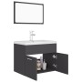 Gray engineered wood bathroom furniture set by vidaXL, Bathroom furniture - Ref: Foro24-3071317, Price: 222,65 €, Discount: %