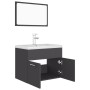 Gray engineered wood bathroom furniture set by vidaXL, Bathroom furniture - Ref: Foro24-3071317, Price: 222,65 €, Discount: %