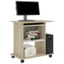 Computer desk made of white oak plywood, 80x50x75 cm by vidaXL, Desks - Ref: Foro24-802899, Price: 102,62 €, Discount: %