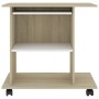 Computer desk made of white oak plywood, 80x50x75 cm by vidaXL, Desks - Ref: Foro24-802899, Price: 102,62 €, Discount: %