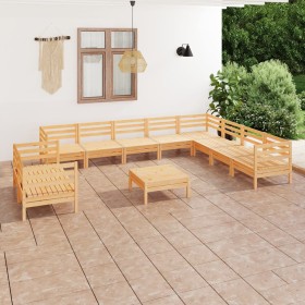 Garden furniture set 11 pieces solid pine wood by vidaXL, Garden sets - Ref: Foro24-3083199, Price: 481,99 €, Discount: %