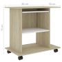 Computer desk made of white oak plywood, 80x50x75 cm by vidaXL, Desks - Ref: Foro24-802899, Price: 102,62 €, Discount: %