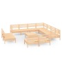 Gartenmöbel-Set 12-teilig aus massivem Kiefernholz von vidaXL, Gartensets - Ref: Foro24-3083159, Preis: 522,12 €, Rabatt: %