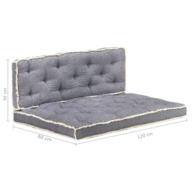 2-piece blue pallet sofa cushion set by vidaXL, Cushions for chairs and sofas - Ref: Foro24-3068551, Price: 100,99 €, Discoun...