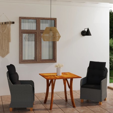 Juego de comedor para jardín 3 piezas gris oscuro de vidaXL, Conjuntos de jardín - Ref: Foro24-3071926, Precio: 415,99 €, Des...