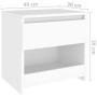 White plywood bedside table 40x30x39 cm by vidaXL, Nightstands - Ref: Foro24-803443, Price: 36,37 €, Discount: %