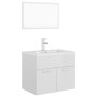 Glossy white engineered wood bathroom furniture set by vidaXL, Bathroom furniture - Ref: Foro24-3071321, Price: 209,80 €, Dis...