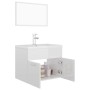 Juego de muebles de baño madera de ingeniería blanco brillo de vidaXL, Muebles de baño - Ref: Foro24-3071321, Precio: 210,54 ...