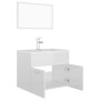 Glossy white engineered wood bathroom furniture set by vidaXL, Bathroom furniture - Ref: Foro24-3071321, Price: 209,80 €, Dis...