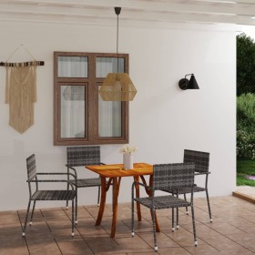 Juego de comedor de jardín 5 piezas gris antracita de vidaXL, Conjuntos de jardín - Ref: Foro24-3071912, Precio: 278,99 €, De...