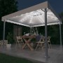 Pavillon mit LED-Lichtleiste Aluminium creme 300x300 cm von vidaXL, Zelte und Pavillons - Ref: Foro24-3070342, Preis: 405,22 ...