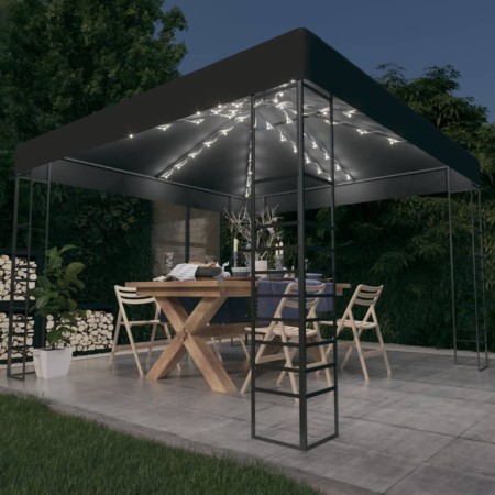 Gartenpavillonzelt mit LED-Lichtbändern 3x3 m anthrazit von vidaXL, Zelte und Pavillons - Ref: Foro24-3070306, Preis: 282,85 ...