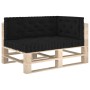 Cushions for floor pallets 3 units black cotton by vidaXL, Cushions for chairs and sofas - Ref: Foro24-3068585, Price: 118,99...