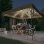 Garden gazebo tent with LED light strip 3x3m taupe 180 g/m² by vidaXL, Tents and gazebos - Ref: Foro24-3070312, Price: 348,31...