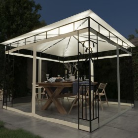 Gazebo with mosquito net and cream LED light strip 3x3x2.73m by vidaXL, Tents and gazebos - Ref: Foro24-3070314, Price: 311,9...